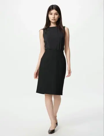 유니클로 스트레치 스커트 블랙 타이트 스커트