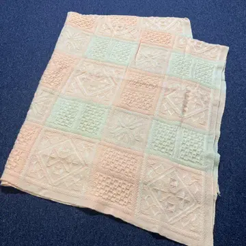 멀티 커버 털실 뜨기 파스텔 컬러 약 133cm x 163cm