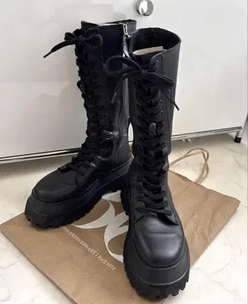 zara 레이스업 고어 부츠 37