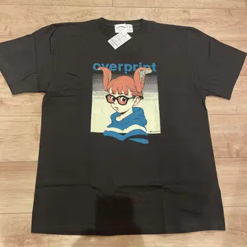overprint 캐릭터T셔츠 L 사이즈 차콜