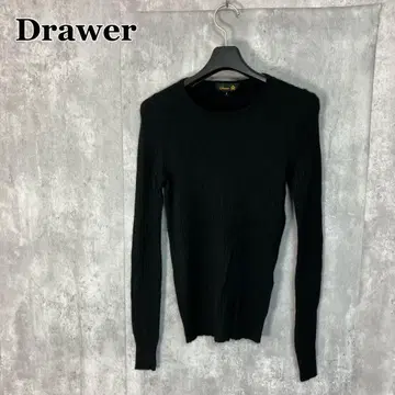 Drawer 18G 캐시미어 실크 리브 크루넥 니트 1