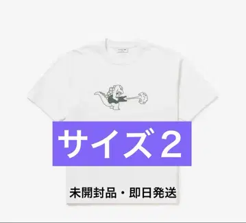 라코스테 x 고질라 T셔츠 화이트 2 xsLACOSTE GODZILLA