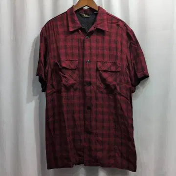 WEST RIDE 웨스트 라이드 체크 오픈 카라 셔츠 XL