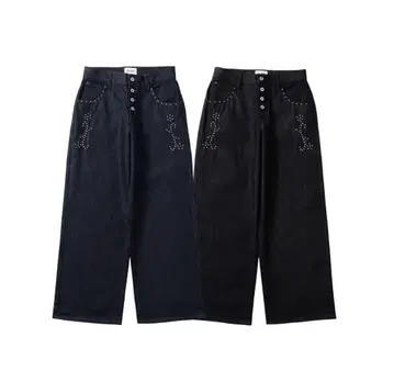 Badway Classic Studs 데님 팬츠 인디고 L