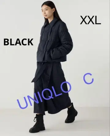 UNIQLO C 다운 숏 자켓 XXL BLACK 미사용 새상품