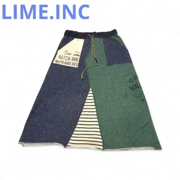 LIME.INC 라임잉크 맨투맨 롱 스커트 패치워크