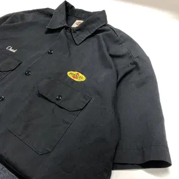 Dickies 반팔 워크 셔츠 블랙 남성용 L