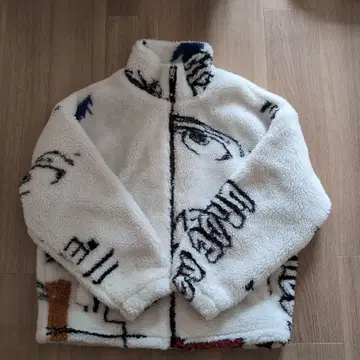 ZARA 플리스 보아 자켓 L 화이트