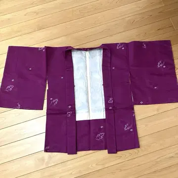 기모노 도중 코트 도유키 기모노 겉옷 리메이크 핸드메이드 쇼와 레트로