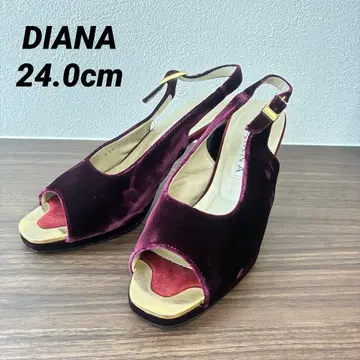 다이애나 오픈토 샌들 스트랩 샌들 벨벳 24cm