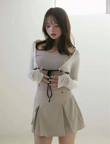 ANDMARY Lona ribbon tops White