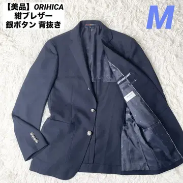 [새상품급] ORIHICA 네이비 블레이저 은색 버튼 백 오픈 M 사이즈