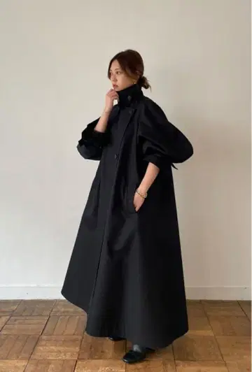 ETRETOKYO 컨셔스 슬리브 트렌치코트 BLACK S 사이즈