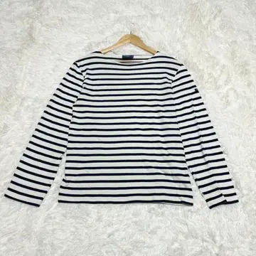 SAINT JAMES 세인트 제임스 화이트/블랙 여성용 긴팔 보더