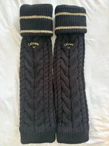 [ Callaway ] 케이블 짜임 레그 워머 블랙