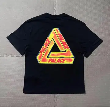 PALACE 블랙 T셔츠 삼각형 로고