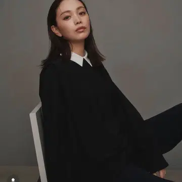새상품 카듀네 카와카미 모모코 씨 콜라보 카라 블라우스