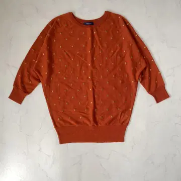 UNITEDARROWS 리듬 오브 라이프 도트 자수 니트 돌먼 슬리브