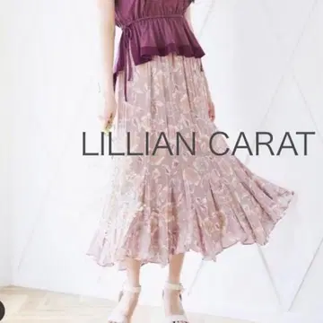 LILLIAN CARAT 와셔 플라워 에스카르고 스커트