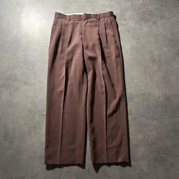 빈티지 와인 레드 2턱 와이드 디자인 슬랙스