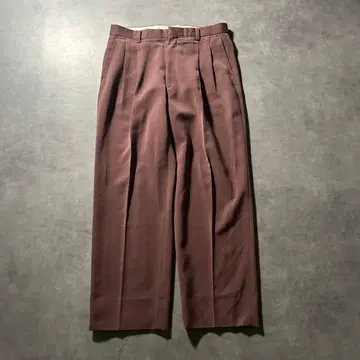 빈티지 와인 레드 2턱 와이드 디자인 슬랙스