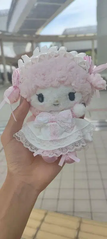 헬로키티 새상품 봉제 인형 4개 세트, 멜로디 스탬프와 스티커 혜택 포함