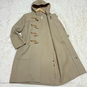 AVIREX 베이지 롱 더플 코트 후드 표기 M XL 상당