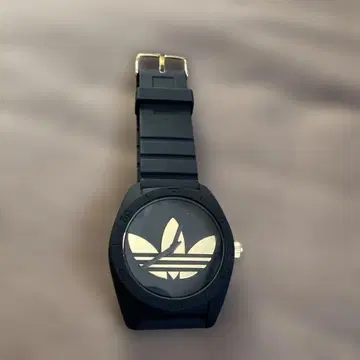 adidas 시계 실리콘 러버 블랙 골드