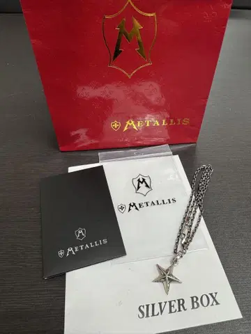 메탈리스 목걸이 탑 체인 925 스타 별
