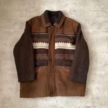 vintage used 스웨이드 가죽 자켓