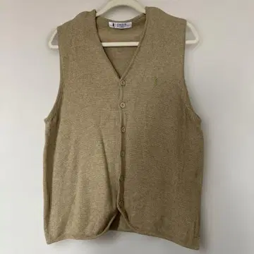 FUKUZO 베이지 니트 베스트