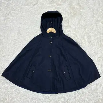 TOMORROWLAND 네이비 후드 부착 판초 케이프 코트