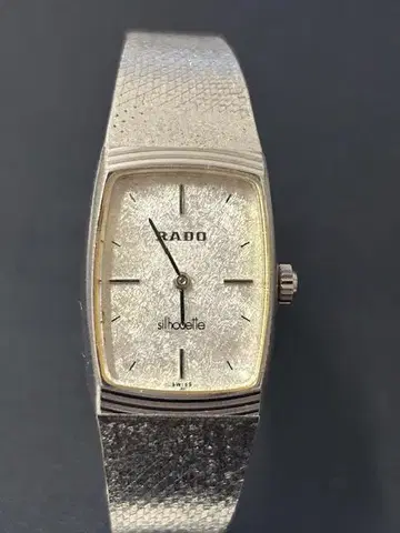 RADO silhouette 라도 스퀘어 실버 다이얼 손목시계