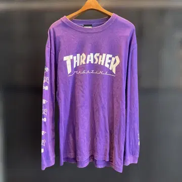THRASHER 트레셔 보라색 롱T XL