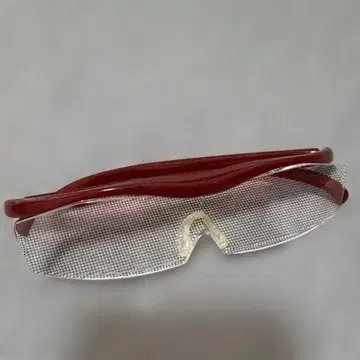 Hazuki 돋보기 루페 투명 렌즈 빨간색 프레임