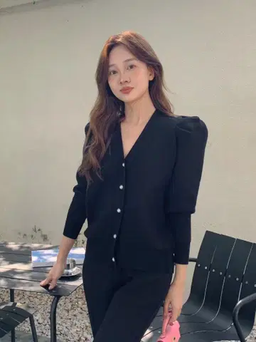 birthday bash 가디건 블랙 미사용