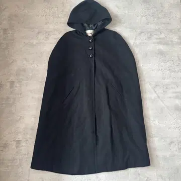 used vintage 케이프 코트 판초 블랙