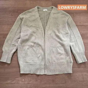 [ LOWRYSFARM ] 가디건 그린 옐로우 그린 롱 기장