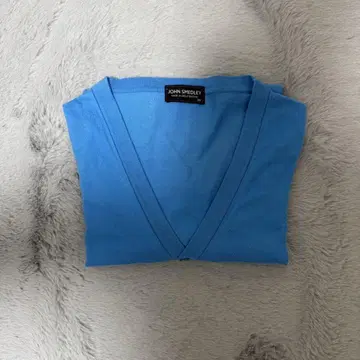 JOHN SMEDLEY 파랑 V넥 가디건