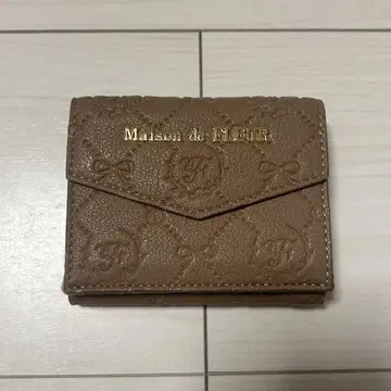 Maison de FLEUR 3단 폴더형 지갑 브라운