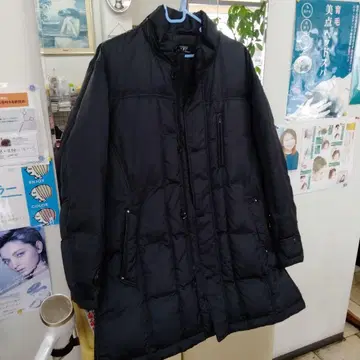 블랙 다운 자켓 프론트 지퍼