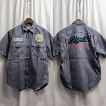 조 맥코이 헤링본 와펜 워크 셔츠 반팔 셔츠 14/S 상당