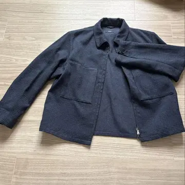 SHIPS 다크 블루 체크 자켓