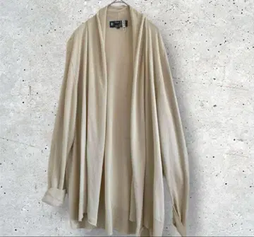 빅 사이즈! 세탁 가능한 23구 숄카라 코튼/실크 가디건