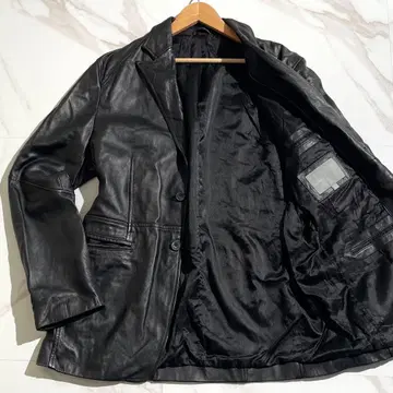 [ 새상품급 ] 코리스 램 가죽 테일러드 자켓 블랙 L
