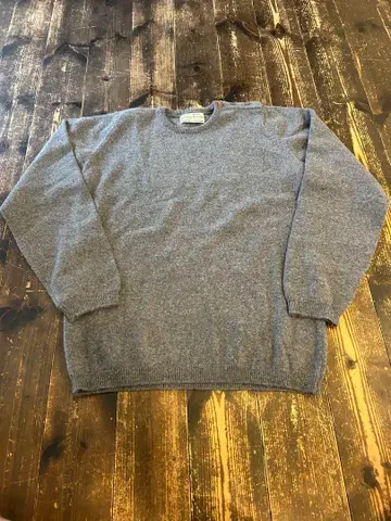 William Lockie 어깨 버튼 크루넥 스웨터 그레이