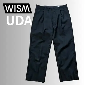 WISM UDA 체비오트 슬랙스 울 M 블랙 새상품급
