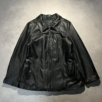 00s us normcore black leather jacket y2k