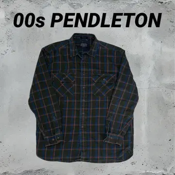 00s PENDLETON 긴팔 플란넬 셔츠 체크 무늬 L 사이즈