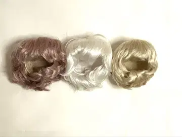 인형 가발 3점 세트 숏 7-8inch